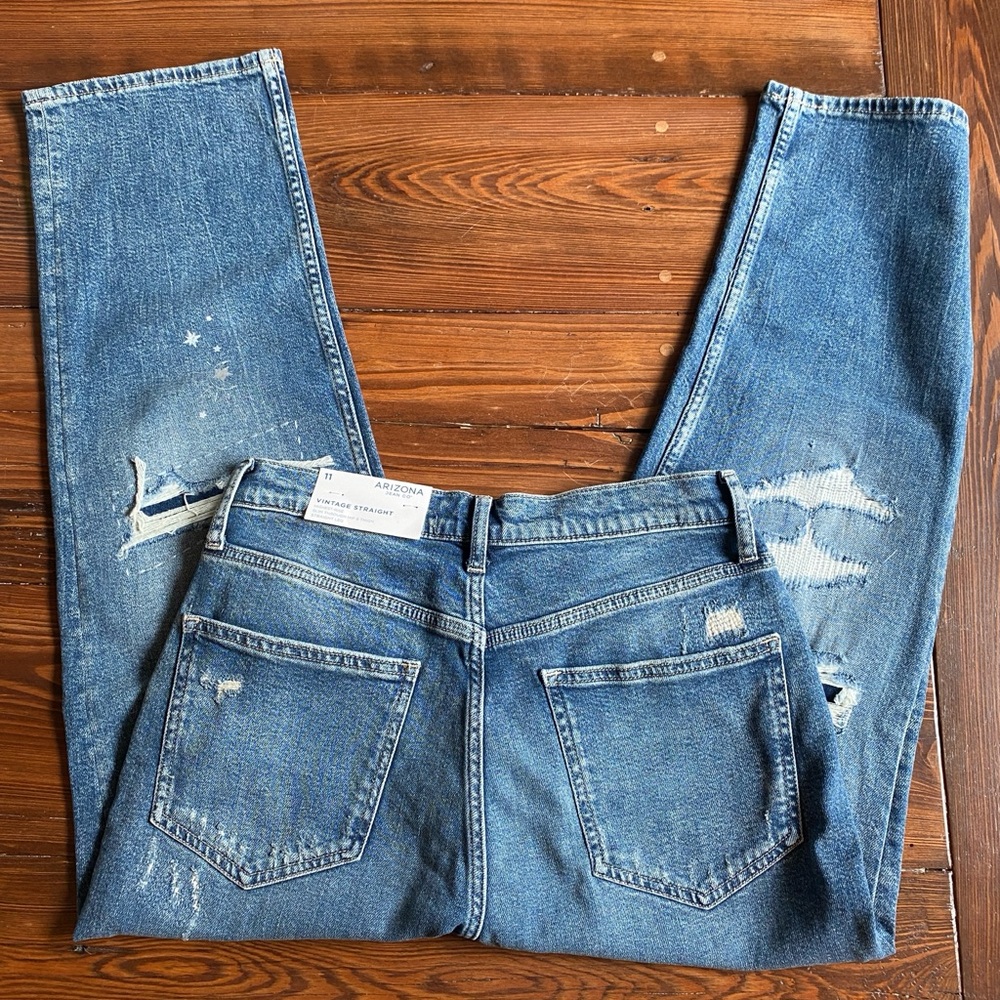 NWT Junior Arizona Jean Co Highest Rise Vintage Straight Sz 11